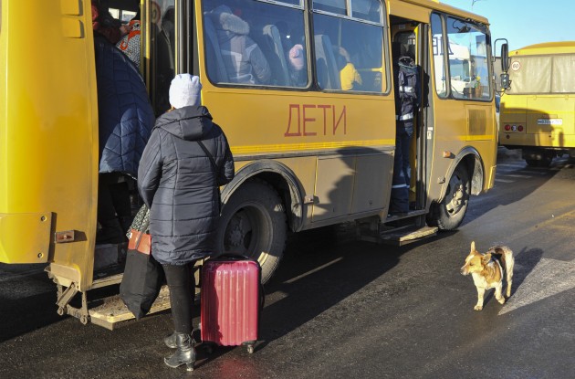 evakuācija no Doņeckas uz Krieviju 