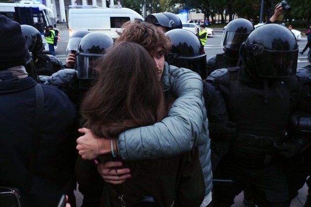 Protesti pret mobilizāciju Peterburgā - 7