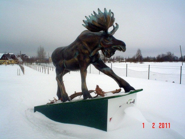 Памятник латвийскому лосю, Акнисте