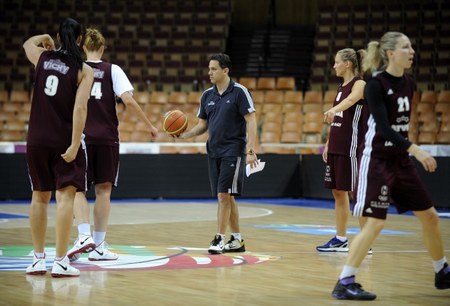 Latvijas sieviešu basketbola izlases treniņš - 2