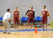 Latvijas sieviešu basketbola izlases treniņš - 9