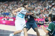 Londona 2012: basketbols pusfināls ASV - Argentīna - 7
