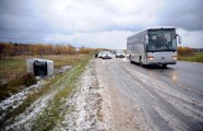 Igaunijas autobusa avārija uz Tallinas šosejas pie Ādažiem - 1