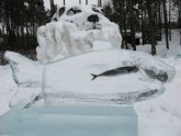 Ledus,sniega un metāla  skulptūras