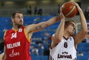 EČ basketbolā: Latvija - Beļģija
