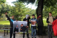 Protests Rīgā pret karu Sīrijā