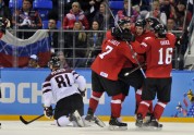 XXII Ziemas olimpiskās spēles, hokejs: Latvija - Šveice - 12