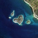 Heart-shaped island of Galesnjak, Croatia