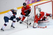 Olimpiskās spēles, hokejs, pusfināls: Kanāda - ASV - 2