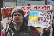 Protesti pret Krievijas agresiju