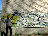 Mākslinieki Preiļos rada profesionālu grafiti - 3
