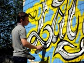 Mākslinieki Preiļos rada profesionālu grafiti - 6