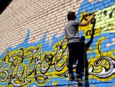 Mākslinieki Preiļos rada profesionālu grafiti - 8