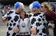 Latvijas hokeja fani Minskā