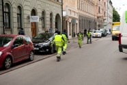 Elizabetes ielā sāk iezīmēt pirmo velojoslu Rīgā - 2