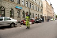 Elizabetes ielā sāk iezīmēt pirmo velojoslu Rīgā - 6