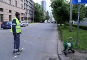 Elizabetes ielā sāk iezīmēt pirmo velojoslu Rīgā - 16