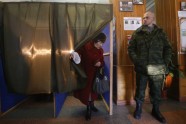 Separātistu 'vēlēšanas' Ukrainas austrumos