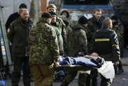 Debeļcevē ievainotie Ukrainas karavīri  - 1