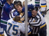 NHL spēle hokejā: Vankūveras Canucks - Sentluisas Blues