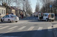 Liepājā saskrienas VUGD un policijas auto