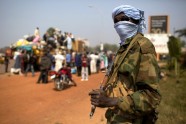 Bēgļi uz Čadas un Centrālāfrikas Republikas robežas