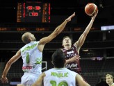 Latvijas basketbola izlase pārbaudes spēlē apspēlē Slovēniju - 22