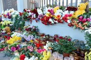 Ziedu un svecīšu nolikšana pie Krievijas vēstniecības aviokatastrofā Ēģiptē bojāgājušo piemiņai	 - 11