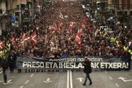 Spānijas Basku zemē tūkstošiem demonstrantu pieprasa ETA ieslodzīto pārvešanu