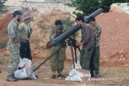 Sīrijas nemiernieki šauj ar Grad-P - 2