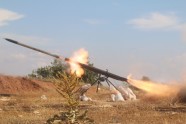 Sīrijas nemiernieki šauj ar Grad-P - 5
