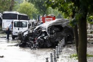 Stambulā uzspridzināts policijas autobuss