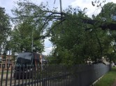 Vētras postījumi Klijānu ielā, tramvaju depo - 2