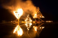 Ugunsskulptūru festivāls pie Biksēres ezera - 14