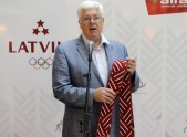 Latvijas olimpiešiem veltītās Spāka sienas atklāšana
