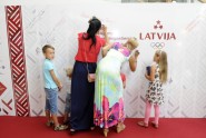 Latvijas olimpiešiem veltītās Spāka sienas atklāšana