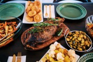 ēdiens, vakariņas, gaļa, svētku maltīte