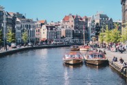 Amsterdama kanāls kuģīši tūristi