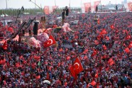Erdogana atbalstītāju mītiņš Turcijā - 9