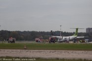 'airBaltic' avārijas nosēšanās Rīgas lidostā