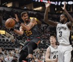 Basketbols, NBA: Sanantonio "Spurs" pret Atlantas "Hawks" - 1