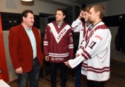 Hokejs: Latvijas hokeja izlases jauno formu prezentācija