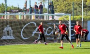 Futbols: Latvijas izlases treniņš pirms mača ar Portugāli