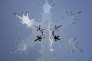 Jelgavas mākslinieki sniega skulptūru čempionātā