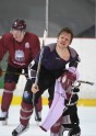 Hokejs, Ralfs Freibergs un Juris Upītis izkaujas Latvijas izlases treniņā - 2