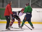 Hokejs, Ralfs Freibergs un Juris Upītis izkaujas Latvijas izlases treniņā - 3