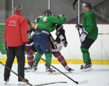 Hokejs, Ralfs Freibergs un Juris Upītis izkaujas Latvijas izlases treniņā - 4