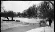 Iecavas upe. Ledū ielūzis zirga pajūgs, 1937