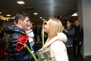 Andreja Rastorgujeva sagaidīšana lidostā Rīga