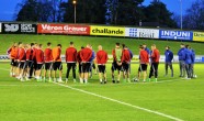 Latvijas nacionālās futbola izlases pirmais treniņš Šveicē, Nionā - 16